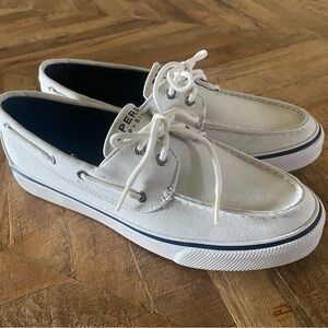White Sperry Boat Shoes